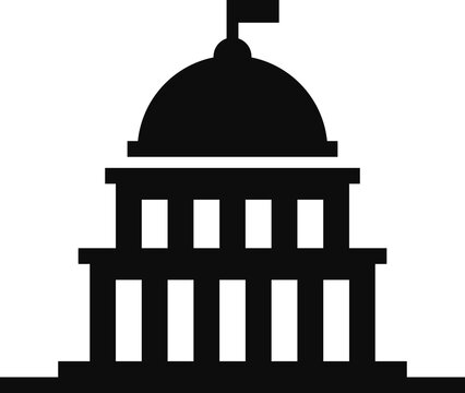 recommend clip art: Political building - government clip art icon isolated