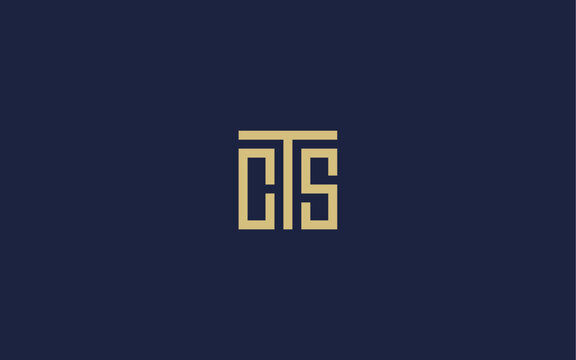 letters cts with square logo icon design vector design template inspiration