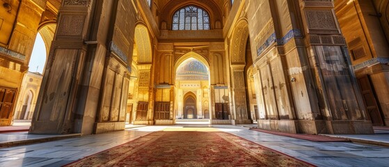 An image of Cairo's Sultan Hassan Mosque - obrazy, fototapety, plakaty