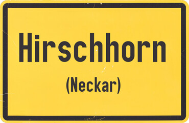 Ortsschild Hirschhorn am Neckar