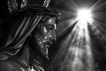 Obraz premium Jesus Christ, Painting, Generative AI