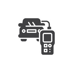 Vehicle diagnostic vector icon