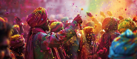 Festival of colors Holi - obrazy, fototapety, plakaty