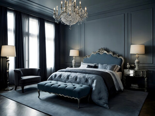 Classic room interior filled with luxury furniture
