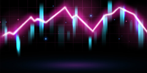 business vector illustration design Stock market charts or Forex trading charts for business and finance ideas. - 775759606
