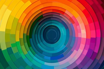 color wheel showcasing the spectrum of hues, essential for artists, designers, and decorators