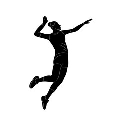 silhouette of a woman jumping, on a white background vector