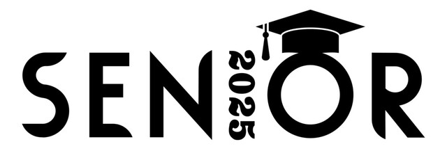Senior 2025 sign. Class of 2025, Congratulation graduation, Class Senior 2025