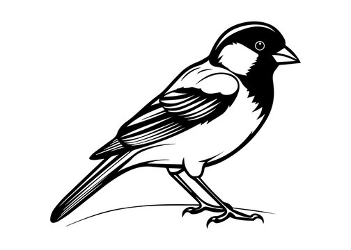 recommend clip art: finch silhouette vector illustration