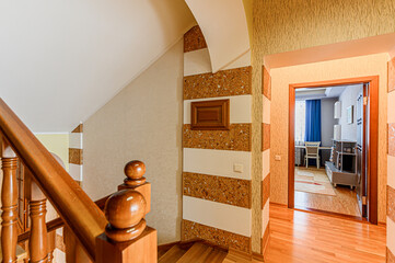 standard room interior apartment. room doors, renovation corridor lobby entrance hall