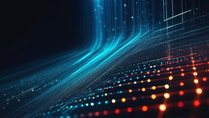 Dynamic Abstract Background in Blue: Illustrating Data Visualization on a Digital Canvas