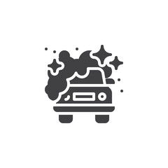 Car cleaning service vector icon
