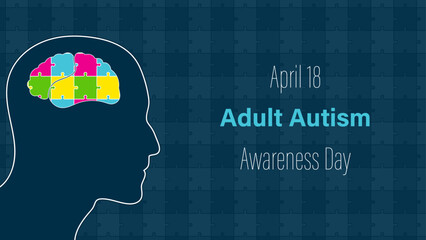 Adult autism awareness day, vector Illustration