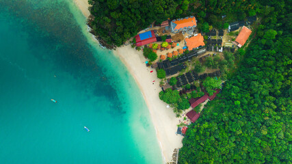 Aerial view Kapas Island Terengganu Malaysia.