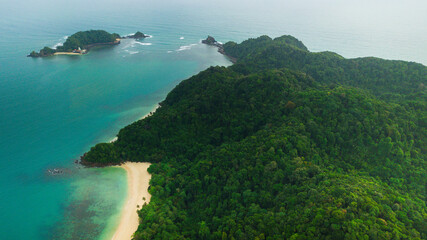 Aerial view Kapas Island Terengganu Malaysia.