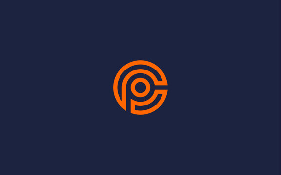 letter cp with circle logo icon design vector design template inspiration