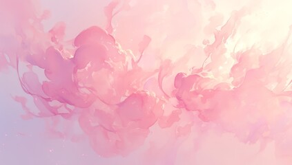 Abstract pink watercolor background with soft pastel color