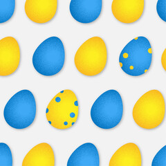 Blue and Yellow Easter eggs pattern