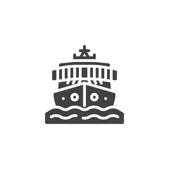 Ocean liner vector icon