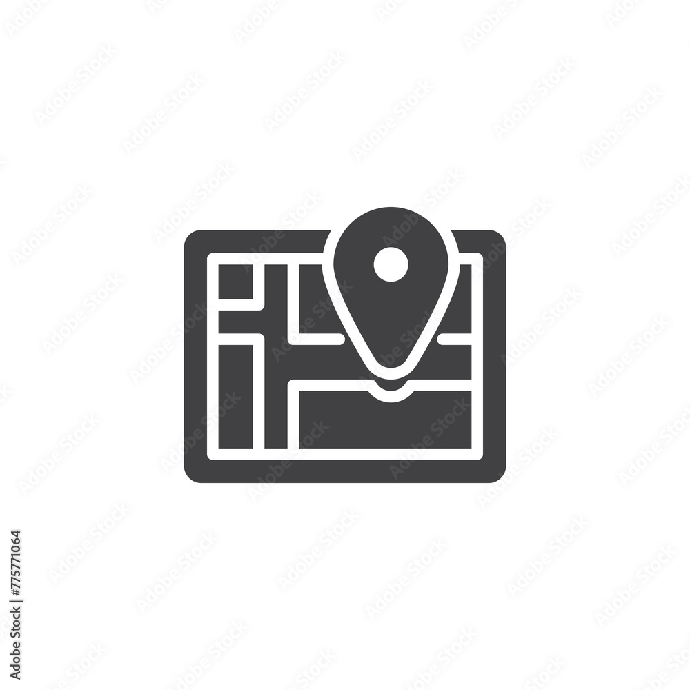 Poster GPS navigation vector icon