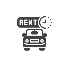 Car rental service vector icon
