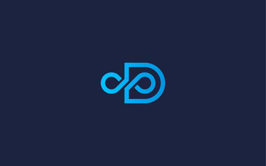 letter d with infinity logo icon design vector design template inspiration