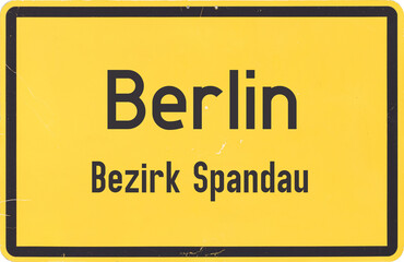Ortsschild Berlin Bezirk Spandau
