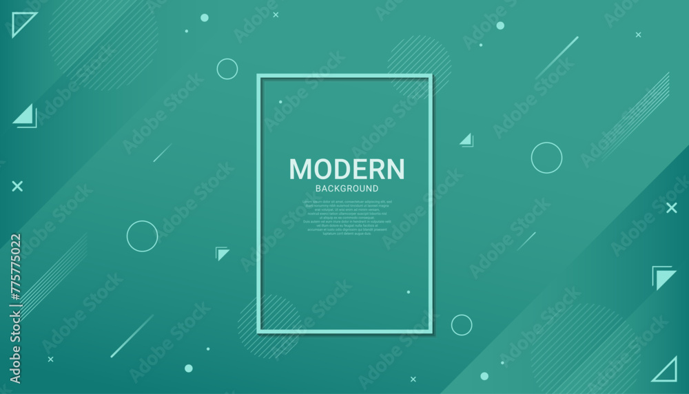 Wall mural abstract modern gradient geometric shape with blank background