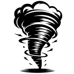 Tornado wind silhouette
