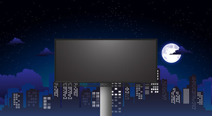 led billboard in city in the night