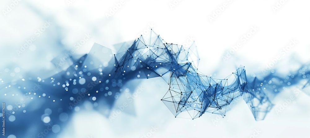 Aufkleber Abstract plexus background. Generative AI technology.	
