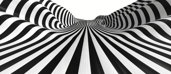 A person on a black and white striped background © Emin