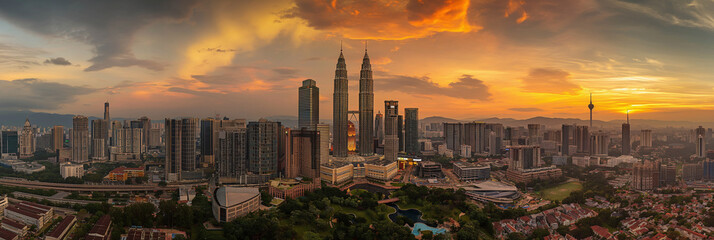 Naklejka premium Great City in the World Evoking Kuala Lumpur in Malaysia