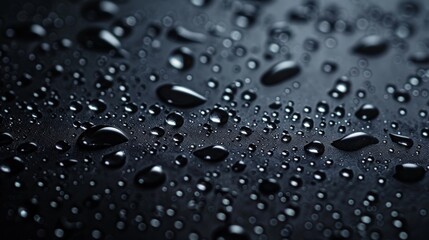 shimmering rain drop black background