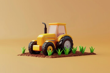 3d illustration of farming 