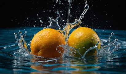Orange in water