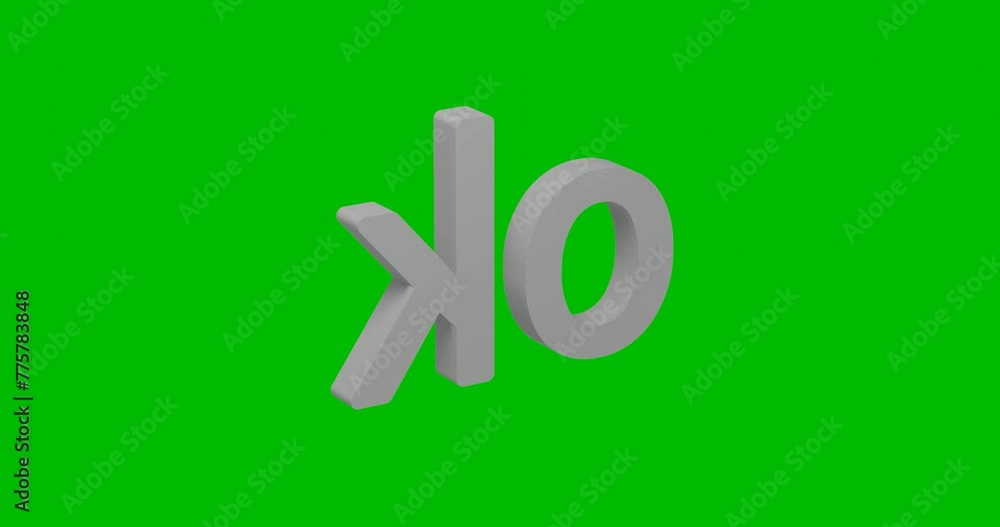 Poster animation of rotation of a white ok symbol with shadow. simple and complex rotation. seamless looped