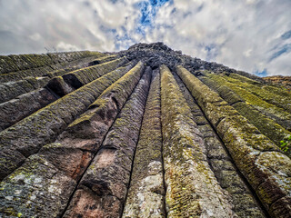 Basaltic prisms at Giant's Causeway in Northern Ireland