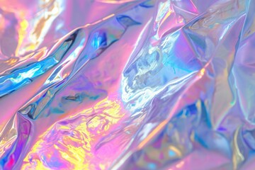 Translucent Abstract fluid holographic. Abstract neon. Generate Ai