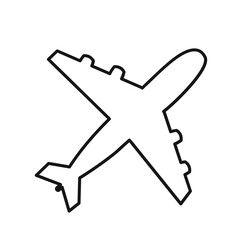 Obraz premium Plane icon. Flight transport symbol