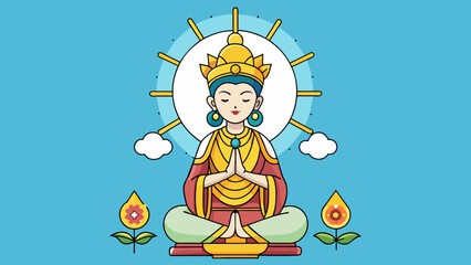 buddha in the lotus position