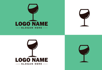 glass logo icon vector for business app icon drinks logo template