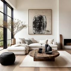 Poster Boho interior design of modern living room, home. © Vadim Andrushchenko