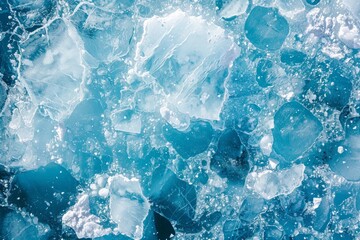 Pristine Arctic Ice Glaciers from High Altitude - obrazy, fototapety, plakaty