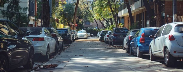 Obraz premium Electric cars parked at charging stations