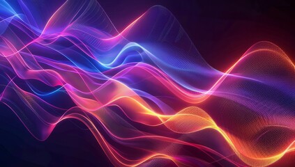 Abstract background with colorful sound waves