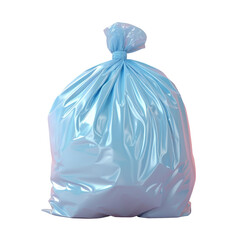 Fototapeta premium A close up of a blue bag of garbage on a Transparent Background