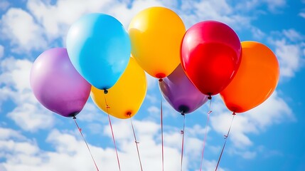 Colorful Balloons against sky