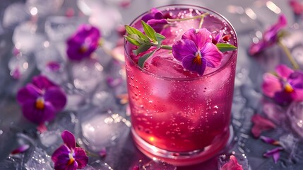 Alcoholic Beverage Reinvented with Edible Floral Decor - 775793659