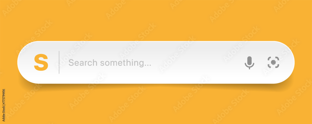 Aufkleber Search Bar with suggestions for UI UX design and web site. Search Address and navigation bar icon. Collection of search form templates for websites. Search engine web browser window template.